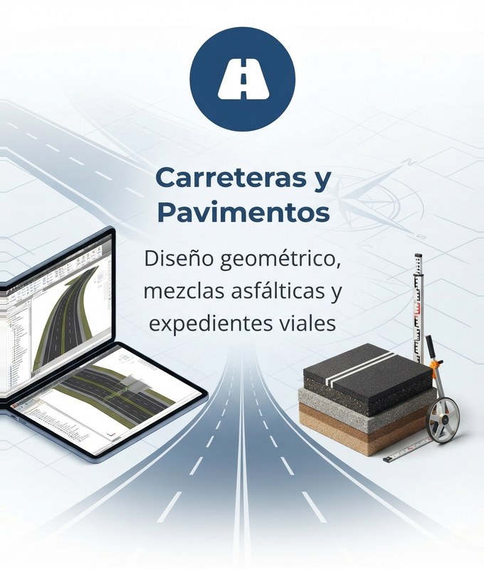 Carreteras y Pavimentos - Diseño geométrico, mezclas asfálticas y expedientes viales
