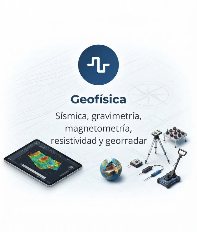 Geofísica - Sísmica, gravimetría, magnetometría, resistividad y georradar