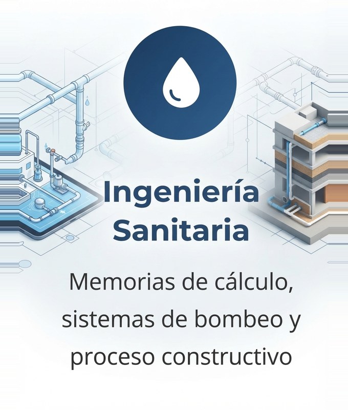 Ingeniería Sanitaria - Memorias de cálculo, sistemas de bombeo y proceso constructivo